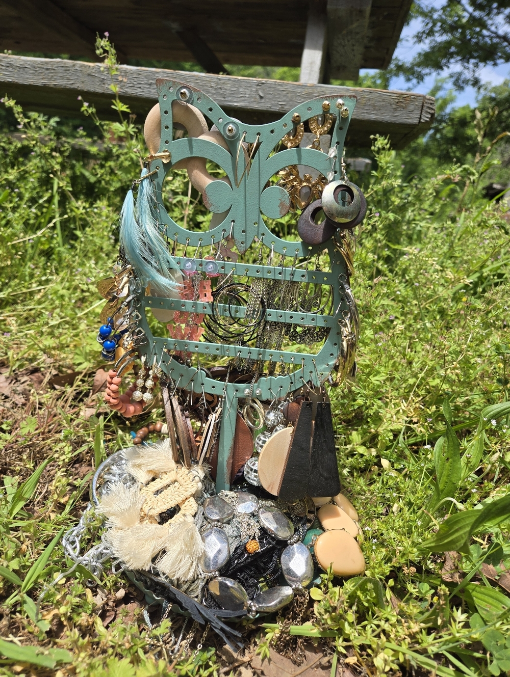 Owl Earring Holder Jewerly Jar Indoe Fairy Boho Western